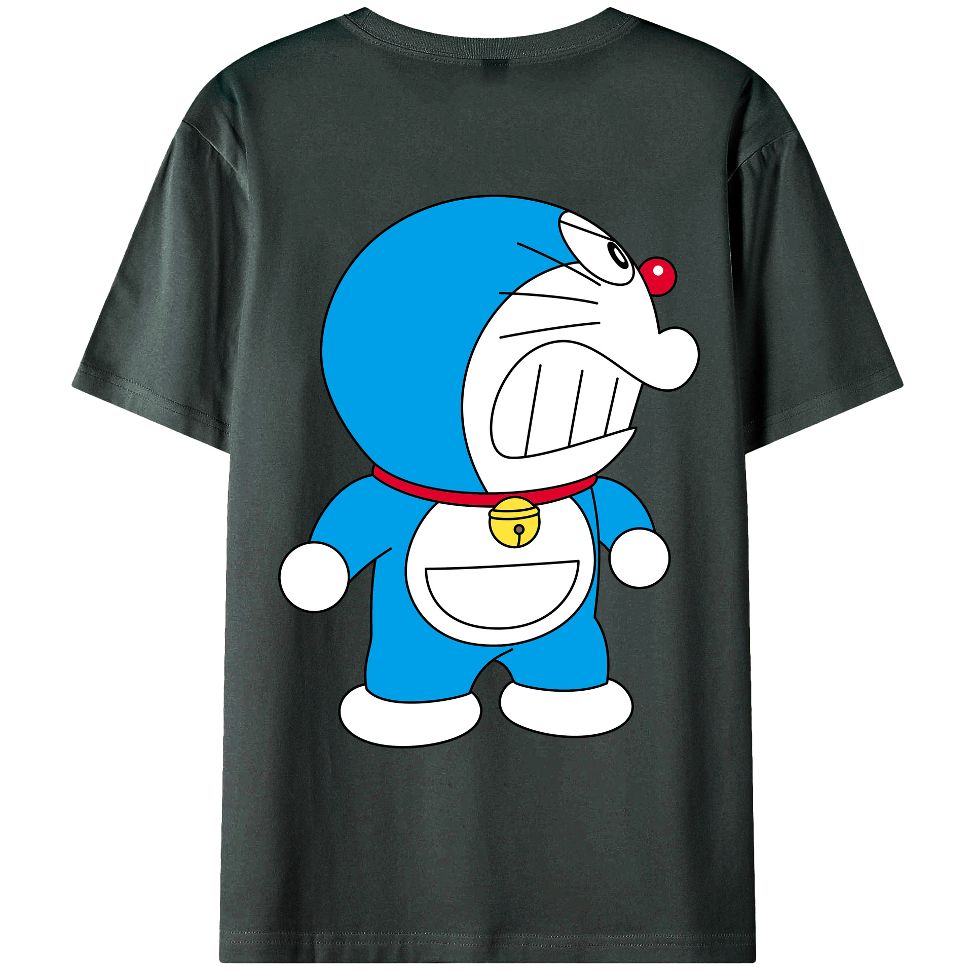 （画像用） ドラえもん Doraemon 綿100％ メンズ半袖Tシャツ（バックプリント） 通気性